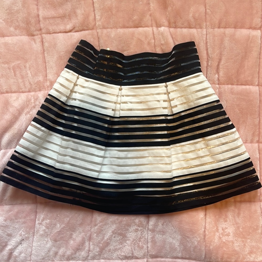 black and white small skirt